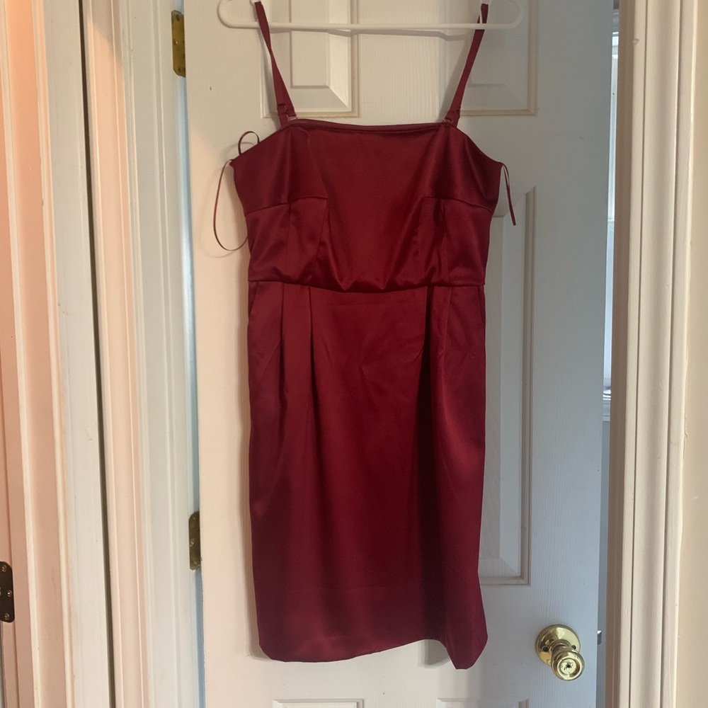 Burgundy cocktail dress